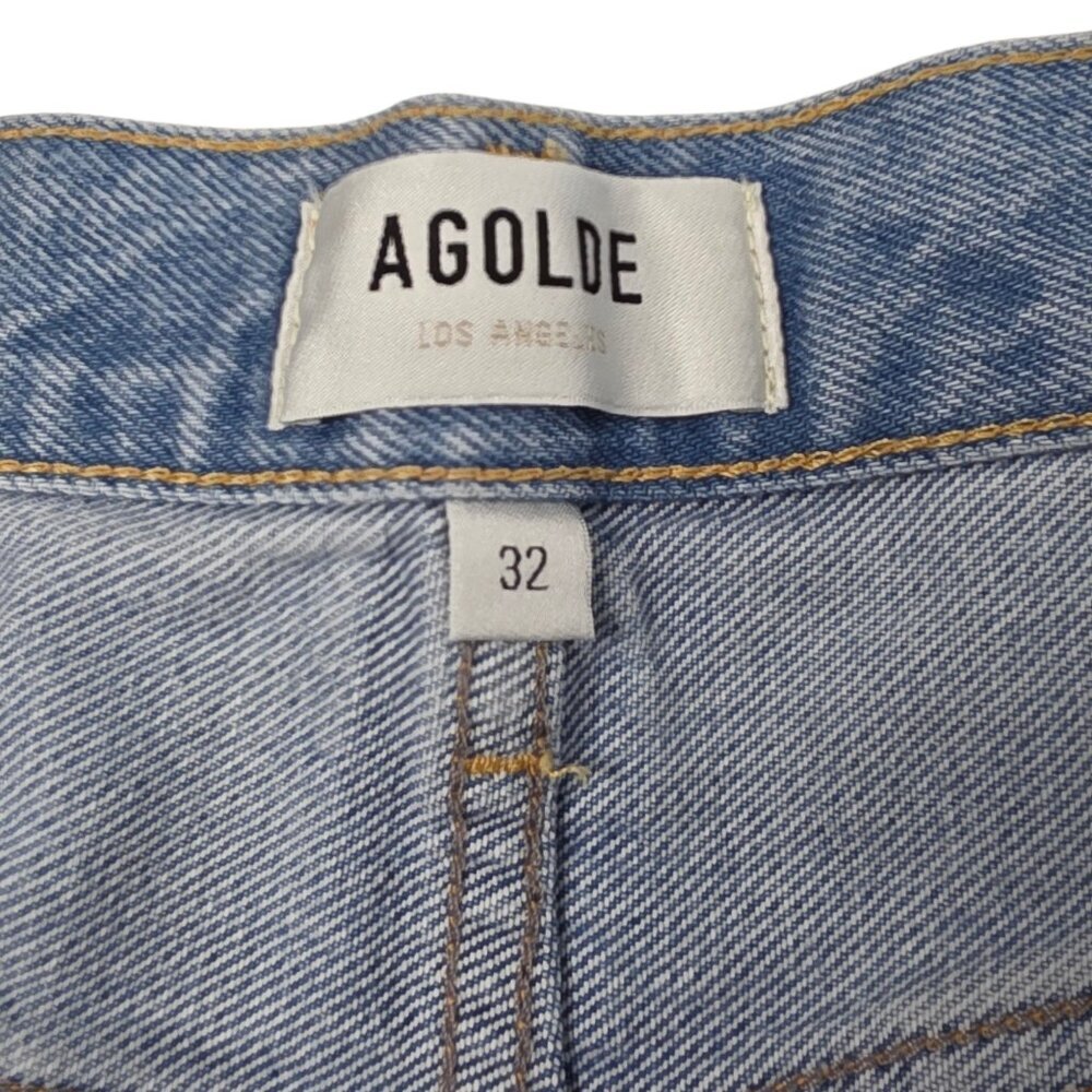 AGOLDE Parker Shorts, Vintage Cut Off, Fray Hem, High Rise, Button Fly, Denim,32 - Picture 9 of 11